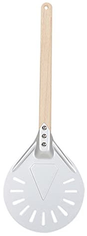 Syfinee Pizza Turning Peel Pizza Shovel Paddle,7 /8/9 Pizza Server Cake Spatula with Wooden Handle for Pizza Stone Oven Grill Bread Pies Cookies Cake Baking Tool Kitchen Supplies DIY