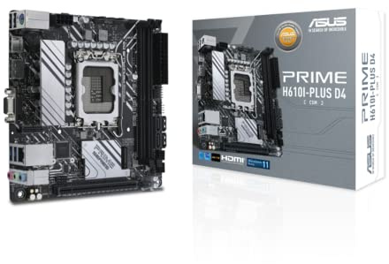 Asus Prime H610I-Plus D4-Csm - Motherboard - MinI-Itx - Lga1700-Sockel - H610 Chipsatz - Usb 3.2 Gen 1 - Gigabit Lan - OnboarD-Grafik (cpu Erforderli