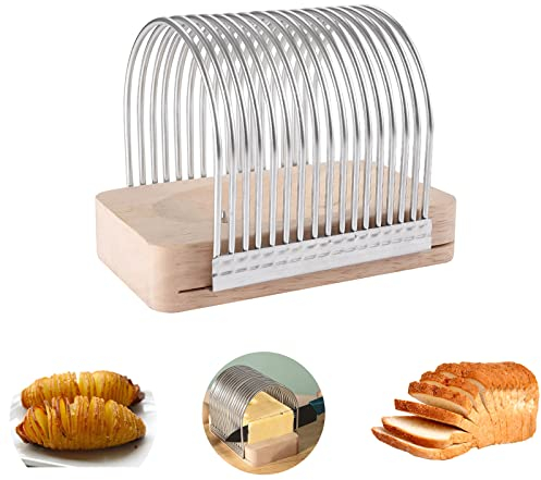 Hasselback Potato Slicer, Hasselback Potato Cutter Rack, Potato Slicing Tool Guide for Slicing Tomato, Potato, Meat, Bread and Cake