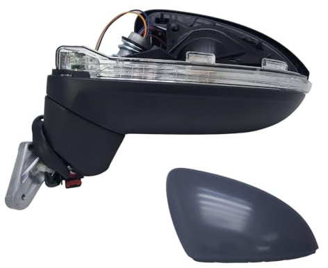 Spieg Außenspiegel Links für Volkswagen Touran 5T, 5T1 2015-2025 Manuell Einklappbar, Mit Blinklicht, Grundiert, 6 PIN
