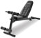 Technofit Hantelbank Multifunktions Hantelbank klappbar Trainingsbank, Rückenlehne Beincurler, Anti Rutsch Füße, klappbar, Fitness Flachbank