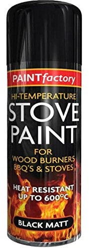 Z&A High-Temperature Black Matt Stove Paint 400ml - Heat & Petrol Resistant - Multipurpose Matt Finishing - BBQ Wood Burner Aerosol Spray - Durable Quick Drying Effect Fireplaces & Metal Surfaces (1)