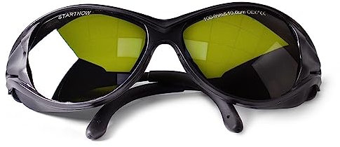 STARTNOW Gafas de seguridad láser de 1064 nm para grabado láser, protección ocular, OD6+, escudo protector Galsses (Negro-(IL-OD6+))