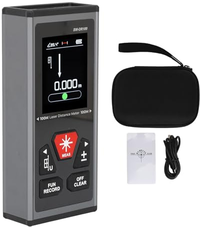 YWBL-WH Entfernungsmesser, Dual-Entfernungsmesser mit Magnet, Lasermessgerät für präzise Entfernungsmessung, Digital Display, Pocket Size