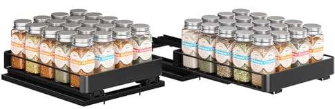 OriwarE Gewürzregal Ausziehbar, Küchen Organizer, Gewürzregal Schublade (L*(1 Etagen), 2)