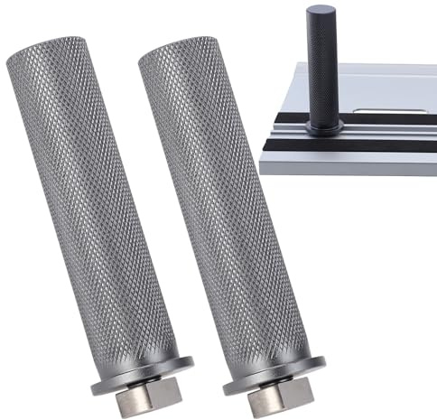 2Pcs Aluminum Alloy Bench Dogs, 20mm Woodworking Clamp Table Stop Workbench Peg Stoppers for 20mm Dog Hole, Guide Rail Sliding Slot Stop