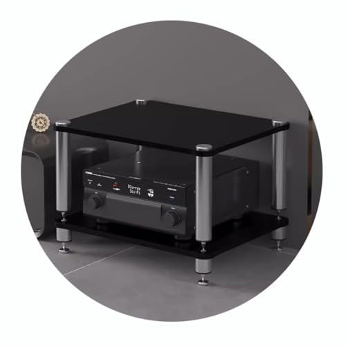 HIFI Ständer AV Regal mit stoßdämpfenden Füßen - 2/3/4 Ebenen HiFi Rack Audio Rack für Audio Video Komponenten Schrank und Plattenspieler Ständer