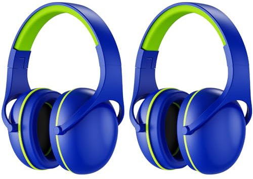ProCase Protectores Auditivos para Niños NRR 24dB, Protector Auditivo Cascos Antiruido Insonorización Orejeras para Autismo Estudiar -2 Azul Marino