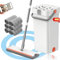 Mop Set Duodry, Bodenwischer Set, Wischmopp mit Auswringfunktion, Wischmopp Set mit Eimer 2 Kammern, Nass- & Trockenmopps für den Haushalt