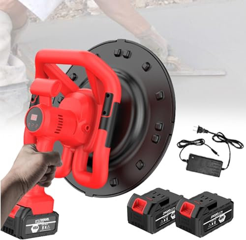 Machine à plâtrer Les Murs, Machine électrique de lissage des Murs, Machine à plâtrer Les Murs en béton, Ciment et mortier - Machine à Lisser Les Murs sans Fil 1680 W avec écran LCD, Disque