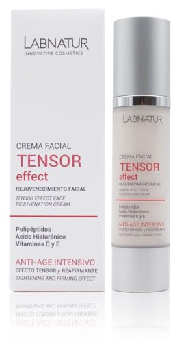 Crema Facial Tensor Effect - Efecto Lifting y Reafirmante - Labnatur | Con Polipéptidos, Ácido Hialurónico y Acmella - Hidrata y Revitaliza - Natural y Vegana - Hecha en España - 50 ml