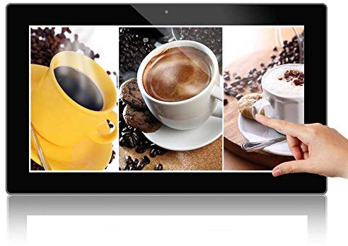 Cornice Fotografica Digitale Multifunzione, Lettore multimediale pubblicitario Touch Screen a LED HD da 23,8 Pollici con Supporto del sensore di Movimento per Il Regalo della Funzione di Allarme del