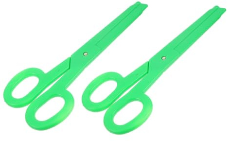 POPETPOP Ciseaux de Costume de Clown Verts en Plastique, Design Surdimensionné Unique, Lot de 2 Pièces pour Performance Scène et Cosplay