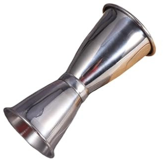 QuxetlRyz Jigger 2 Vasos medidores de Acero Inoxidable for cócteles, Herramienta de Barra, Vaso de onzas (Grande, 45 ml)