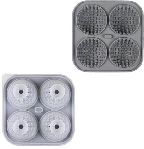Molyorch Moule à glaçons rond en silicone 3D - Bac à glaçons réutilisable pour glace, whisky, cocktail, jus