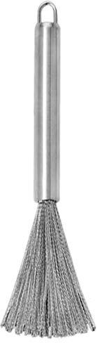 Brosse de Nettoyage en Acier Inoxydable pour casseroles | Brosse Vaisselle INOX | Brosse à récurer résistante pour ustensiles de Cuisine | Poils durs, Manche Ergonomique, Durable, Anti-Rayures