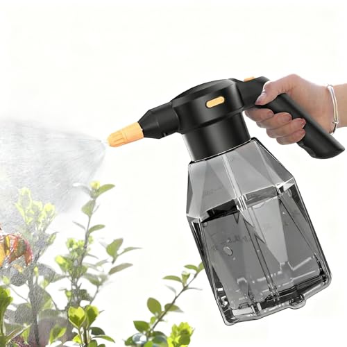 Elektrische Sprühflasche Autowasch-Schaumsprüher, 2L Automatische Gießkanne, Wiederaufladbarer Akku Schaumsprüher mit Verstellbarem Auslauf Sprühflasche Pflanzen für Gartenarbeit, Düngen, Reinigung
