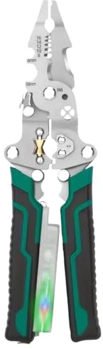 Doiyislem Pelacables Multifunción Con Detector De Tensión - Tijeras para Cables - Herramienta Para Electricistas con Detector CA CC Para Automoción, Instalaciones Eléctricas y Proyectos Escolares