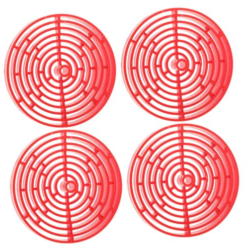Parliky 4pcs Aquarium Divider Tray Plastic Grid Filter Bottom Isolation Tray with Vibration Isolation Ring for Even Water Flow and Pump Filter Bag Holder Plastic Support for Fish Tank