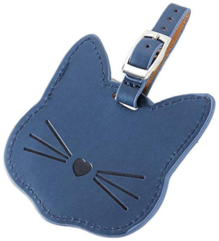 Niedlich für Koffer, Gepäckanhänger, Name, Adresshalter, Identifikationsetikett, Etikett mit Gurt, Geschenkanhänger, braun, One Size