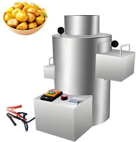 UORDBY Peladora de castañas eléctrica automática de Acero Inoxidable, con Alto Rendimiento y mínima pérdida de castañas. Descascaradora de almendras para restaurantes B