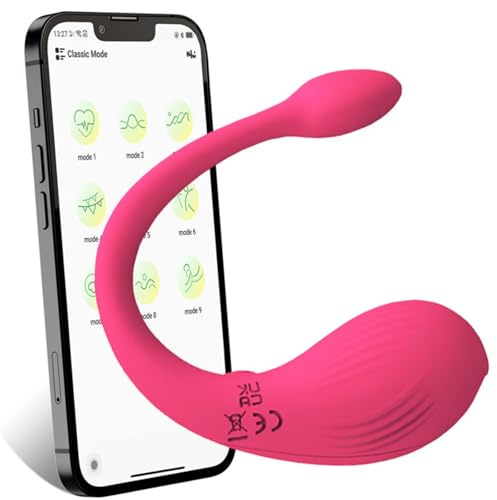 Qhysin Vibrator Sex Spielzeug für die Frau Männer Paare APP Anal Dildo Sexspielzeug Vibration für Frauen G Punkt Vibratorstarb mit 9 Modi Analplug Sex Toys Klitoris Stimulator Anal Vibratoren(Pink)