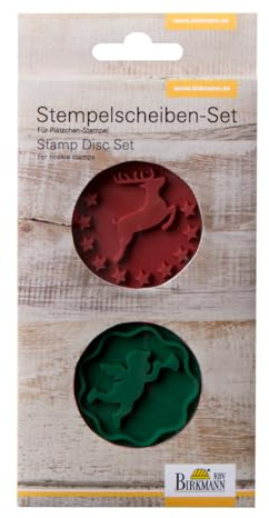 RBV Birkmann Stempelformen-Set zum Backen, 2 Silikon-Stempelscheiben, Ø 5cm Engel & Hirsch