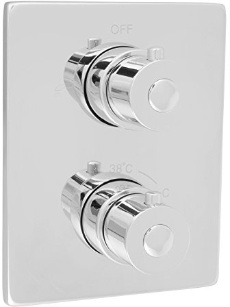 Welfenstein 2-Wege Thermostat Armatur T-010 Unterputz 2-fach Umsteller Messing