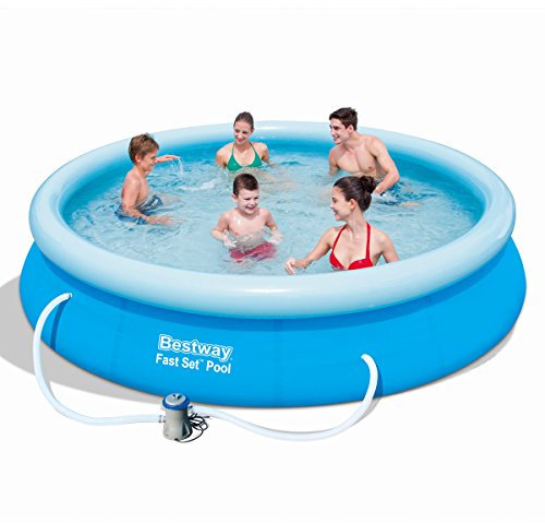 BestWay - Piscina gonfiabile per piscina, con pompa filtrante, 30,5 x 76,2 cm