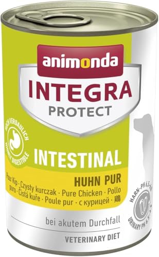 Nourriture de régime pour chien Integra Protect intestinal d’animonda, nourriture humide en cas de diarrhée ou de vomissements, pur poulet, 6 x 400 g
