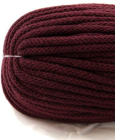 nts Nähtechnik 6mm 50m Baumwollkordel Kordel Seil in vielen Farben (Bordeaux)