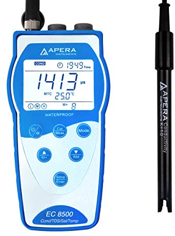 Apera Instruments EC8500 tragbares Leitfähigkeits-TDS-Salzgehalt-Messgerät