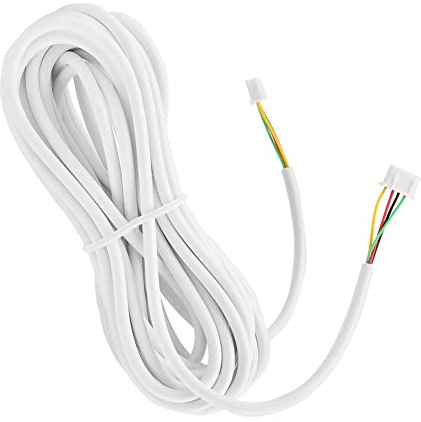 Leapiture 10M 0.3mm² 4 Core Round Soft Copper Cable for Video Doorbell Intercom System Wired Intercom Extension Cable