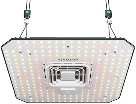 VIVOSUN AeroLight A100SE, LED Grow Light 100W for Indoor Plants with Integrated Circulation Fan, Compatible with App and Growhub Controller E42A/E25 to Achieve More Functions for 2x2/3x3 Grow Tent