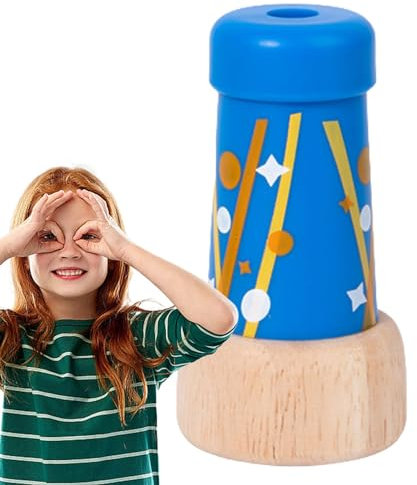 ZONEWD Kaleidoskope aus Holz - Retro-Kaleidoskop aus Holz für Kinder - Optische Kunst, Vintage-Retro-Spielzeug für Schule, Reisen, Auto und Outdoor