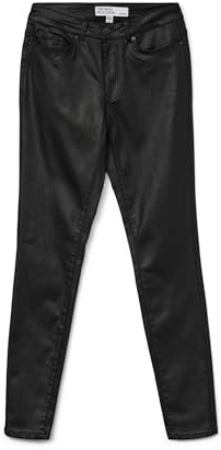 VERO MODA dam Vmflash Mr Skinny Coated Pants Noos jeans, svart, (XL) W x 32L
