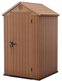 Keter Gartenhaus Darwin 4 x 4, Holzoptik, braun, 1,4 m², 125,8 x 117 x 205 cm