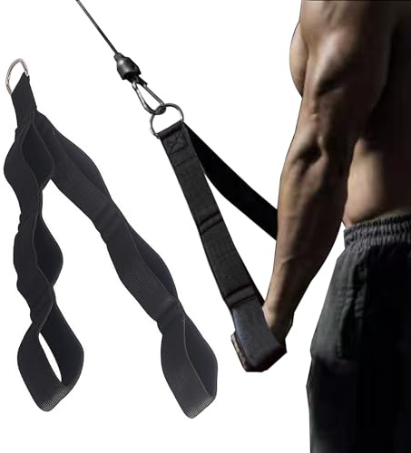 Trizepsseil, 3 Längen Seilzug Fitness, Kabelzug Griffe, Latzug Griff, Latzug Seil Gym Zubehör Zugseil Bizeps Trizep Gurt für Push-Downs, Crunches, Facepulls für Professionelles Fitnessstudio Schwarz