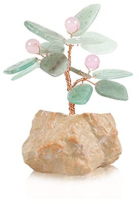 Künstlicher Bonsai Kleiner Steintopf-Geldbaum, Feng Shui, Kristall-Bonsai-Baum, Edelstein-Baumschmuck for Zuhause, Büro, Dekoration, Reichtum, Heilung, Geschenk Künstliche Zimmerpflanzen im Topf(Color