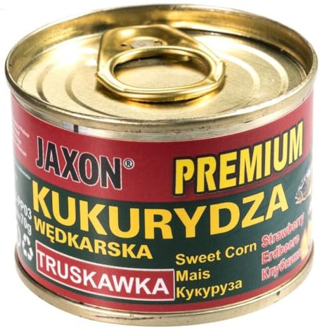JAXON Angelmais Premium stark aromatisierter Mais in 6 Geschmacksrichtungen Angelköder Feeder 70g Karpfenangeln Karpfenfischen Grundfutter (Erdbeere/FJ-PP03)