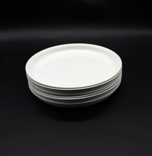 Teller 18 cm Speiseteller Partygeschirr Campinggeschirr Plastikgeschirr Kunstsoffgeschirr, Mehrweggeschirr, 6 Stück im Set, Farbe weiß