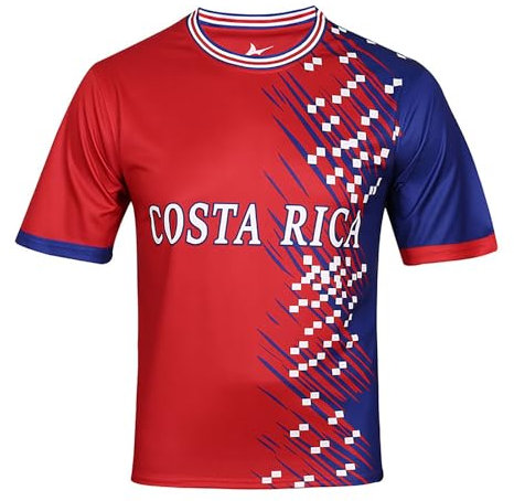 Canottiera funzionale uomo calcio Europa/America Coppa Calcio T-Shirt Felpa Fan Footy Mezza Manica Tovaglietta Legno, Viola scuro, M