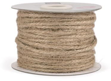Vaessen Creative Jute Twine 3 mm x 50 m - Natural Garden String - Brown Rope for Gardening, Climbing Plants, Crafts, Wedding Decorations and Gift Wrapping