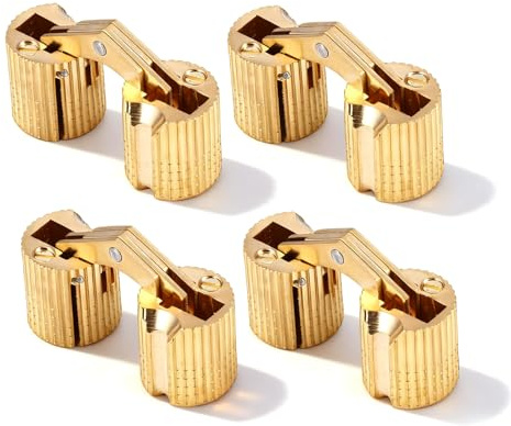 VOBOR Charnière Cylindrique, 4pcs Charnières À Barillet En Cuivre, Charnières De Porte Invisibles Dissimulées À 180 ° Pour Le Matériel D'armoire (12mm)