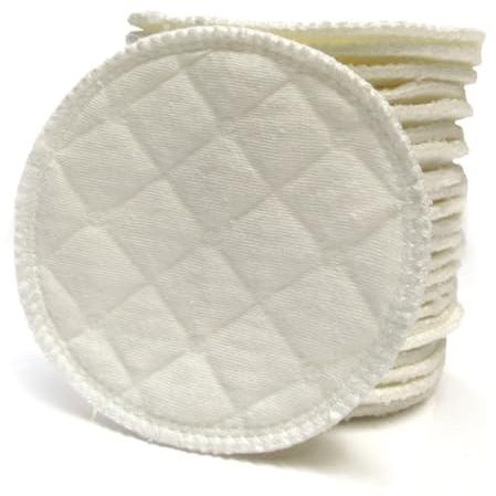 Coussinets D’allaitement Réutilisables 12 Pcs, Coton, 3 Couches | Blanc, Forme Coupelle Profilée, Lot de 12 Pièces, pour Mères Allaitantes