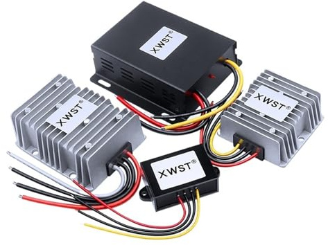 SFOCQVISH Convertitore stabilizzatore Boost DC DC da 12V a 27V Step Up Power Inverter 1-20A Modulo regolatore di Tensione for Auto for Solare(3A Aluminum L)