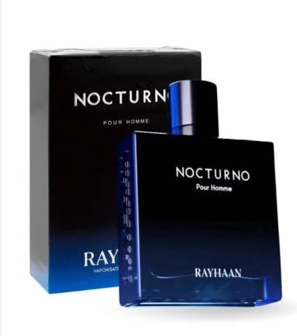Rayhaan Nocturno Eau de Parfum Hombre 100ML – Perfume Intenso, Elegante y de Larga Duración – Fragancia Masculina Ideal para Noche