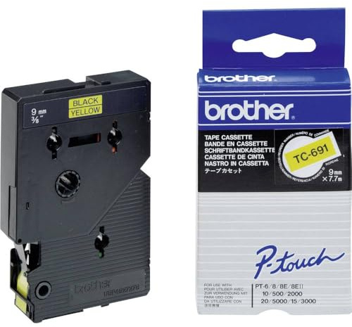 Brother TC691 Schriftbandkassette 9mm Gelb