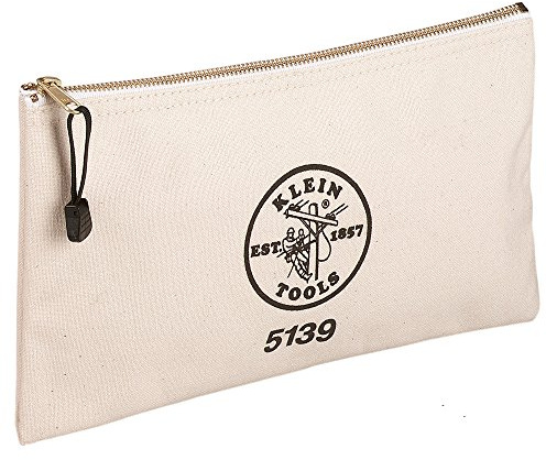 Klein 5139 Canvas Zipper Bag, Natural