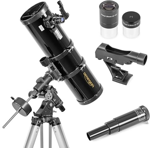 Telescopio Omegon N 150/750 EQ-4 | Riflettore Newton | potente per il cielo profondo | robusta montatura EQ-4 | ideale per principianti e utenti avanzati